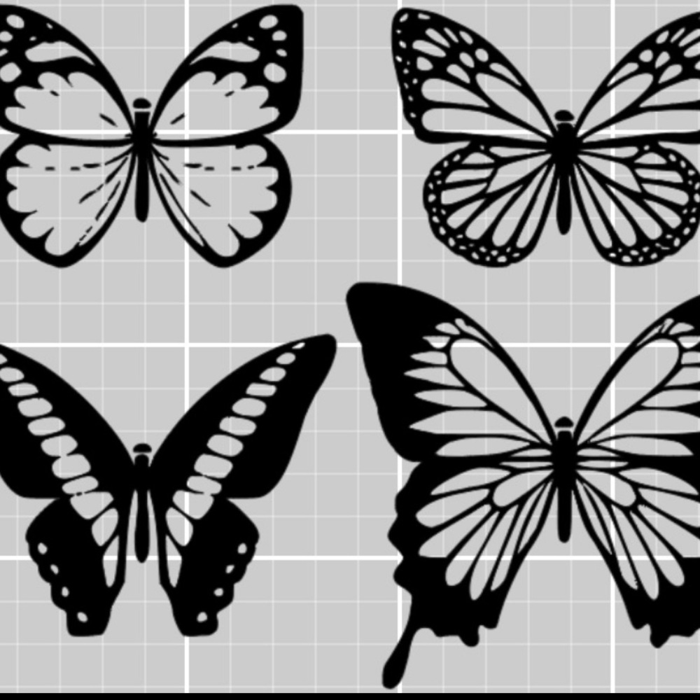 Multi Butterfly Vinyl Stencil Pack
